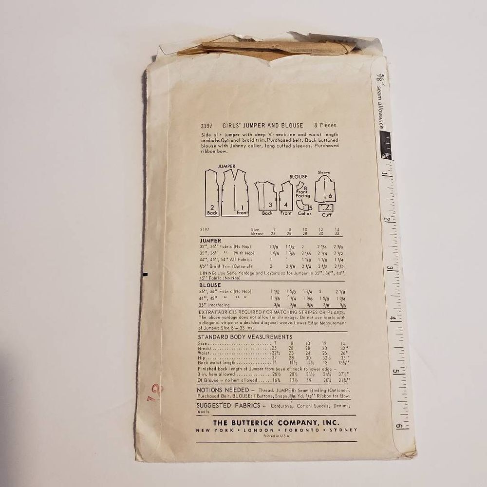 Vintage Butterick Sewing Pattern - Picture 2 of 4